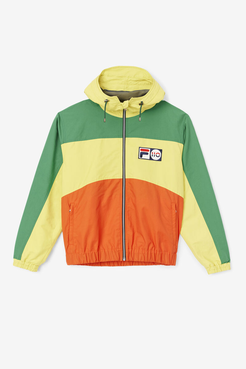 Fila 110 Performance Jacket Green / Yellow / Orange | rSeCMrPAgWl