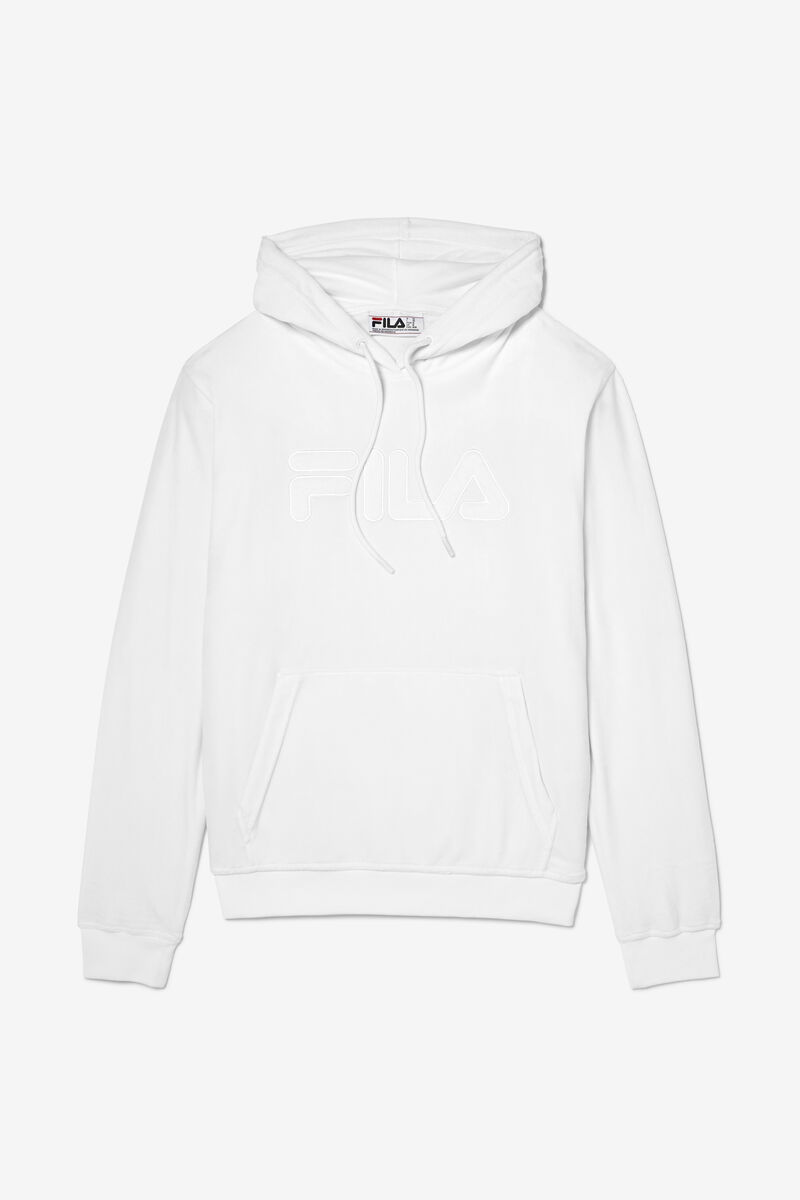 Fila Asher Velour Hoodie White | LqKNszP4A5l