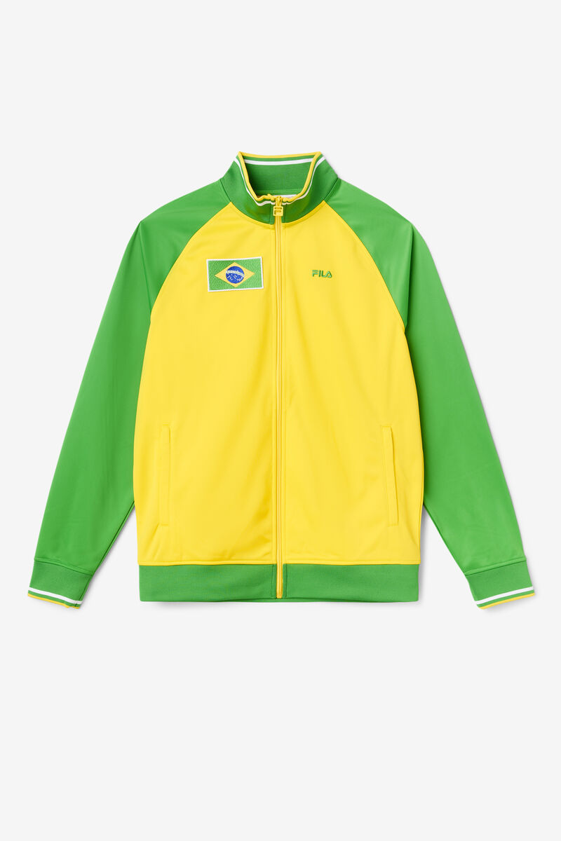 Fila Brazil Track Jacket Yellow / Green / White | xaatSBP9HDr