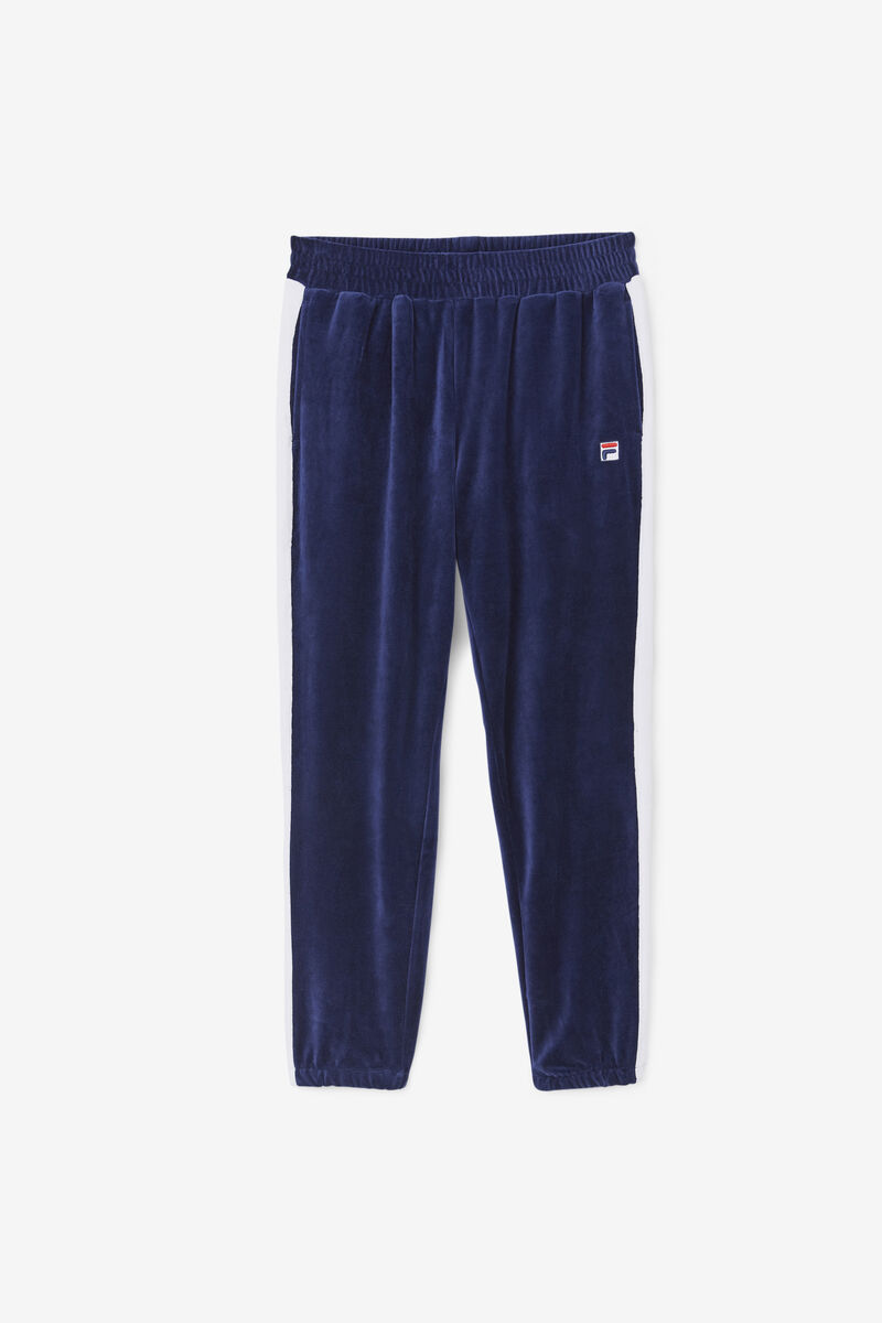 Fila Brice Velour Pant Navy / White / Red | UPlE2iEtmPx