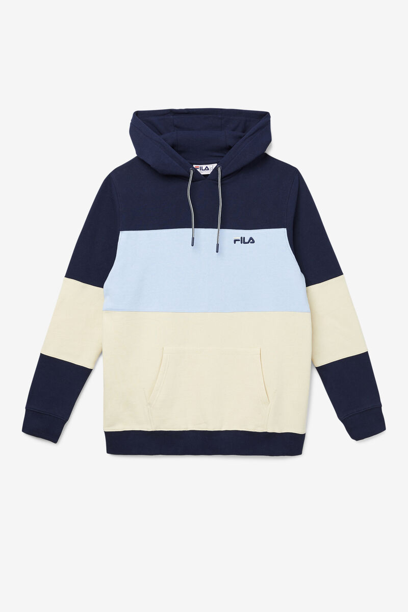 Fila Bryan Hoodie Navy / Light Blue / Brown | xNmX7ZIqgkh