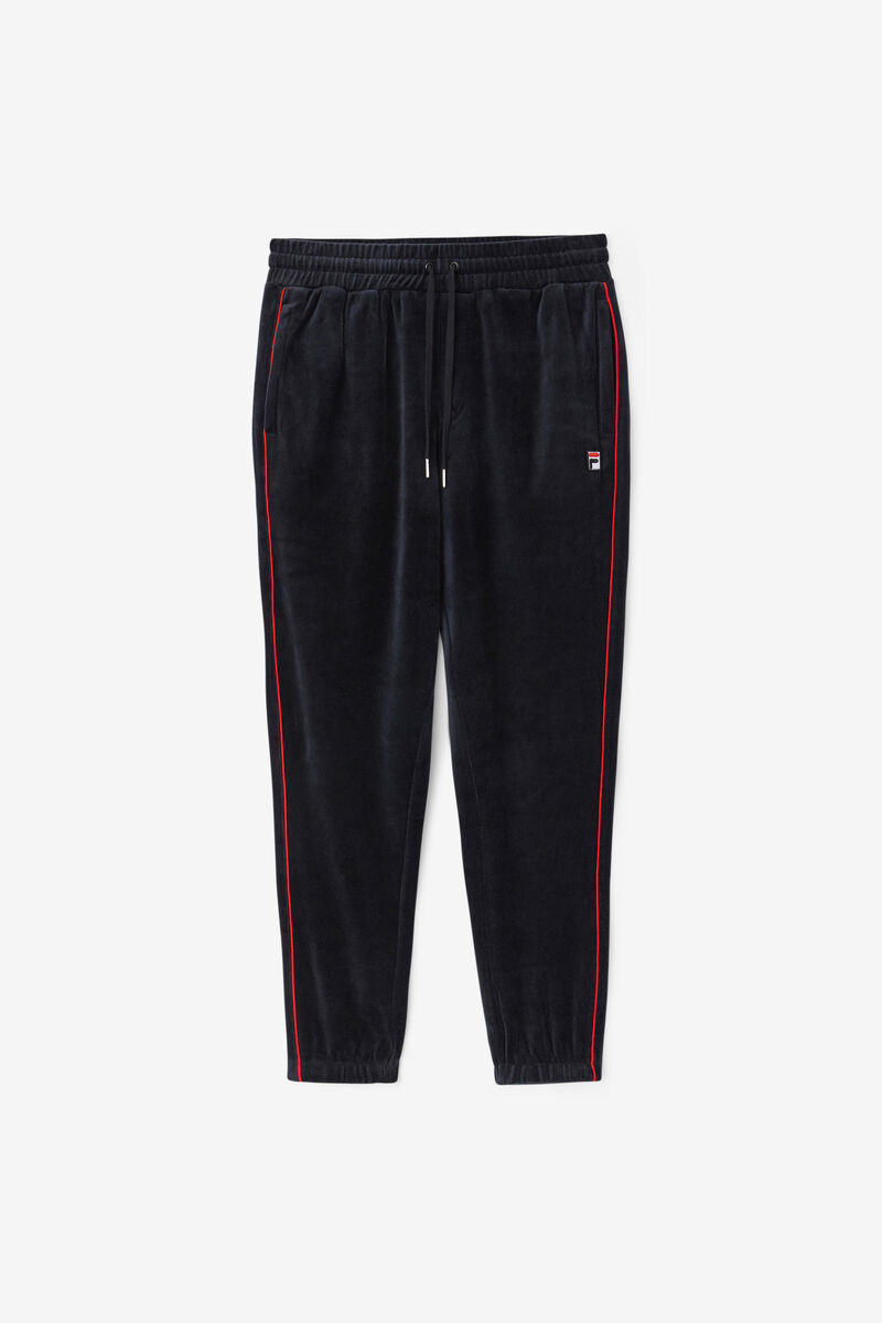 Fila Deverall Velour Pant Black / Red / Green | 2LSmdVzUPL6