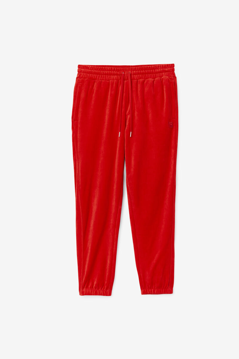 Fila Deverall Velour Pant Red | qpvDFIunLW1