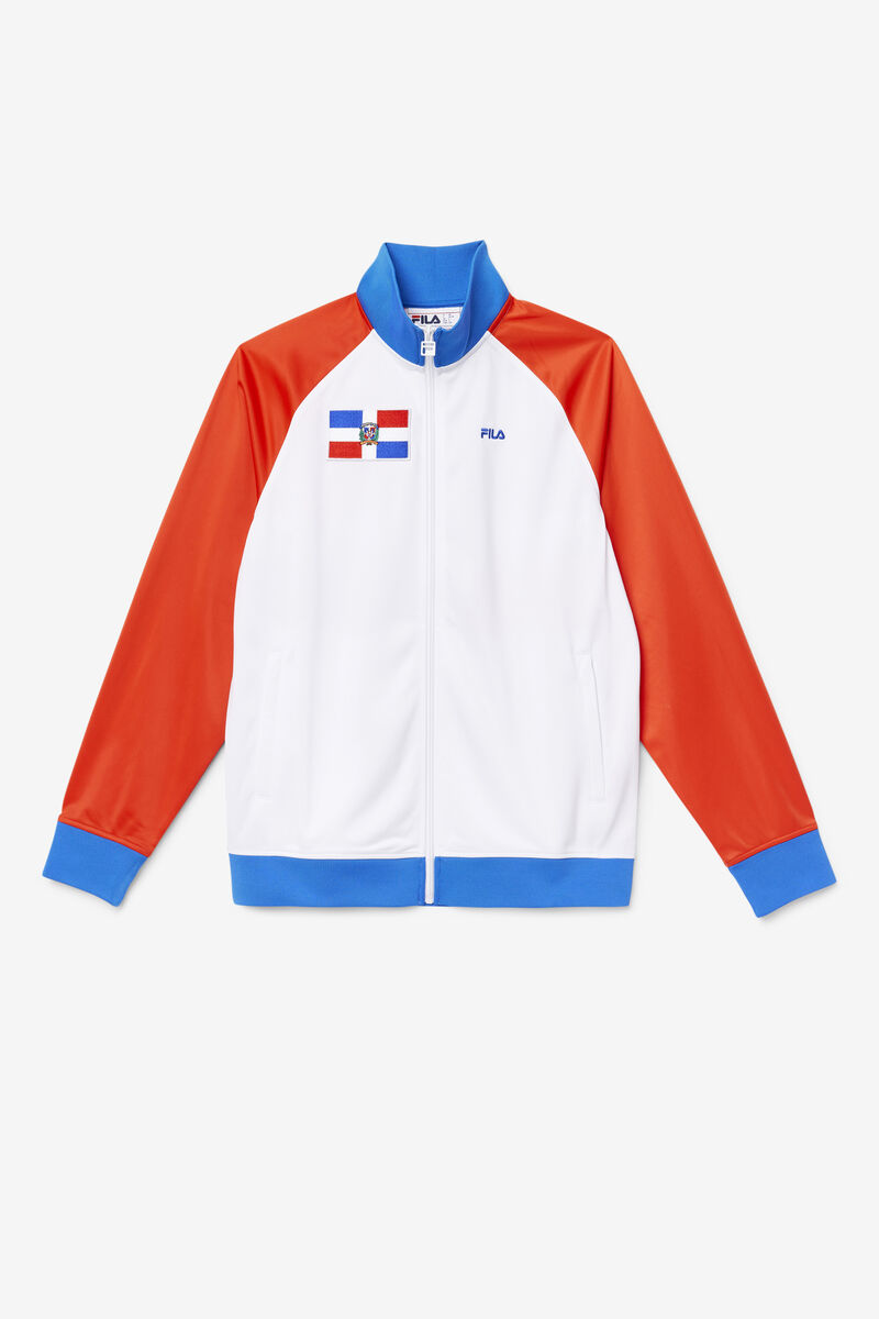 Fila Dominican Republic Track Jacket Red / White / Blue | E4kMGVkugYk