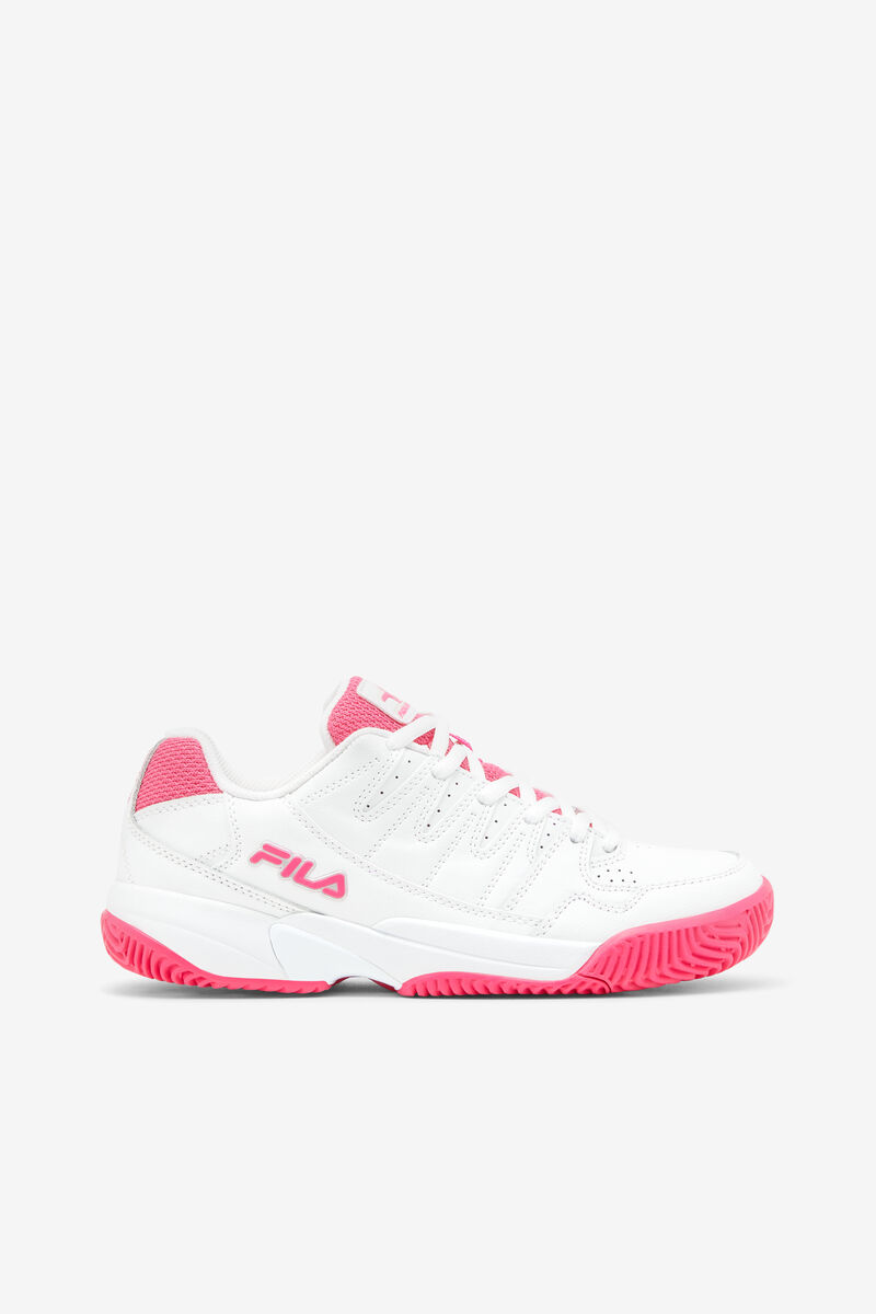 Fila Double Bounce White / Pink / Metal Silver | 6zaHk5wxskF