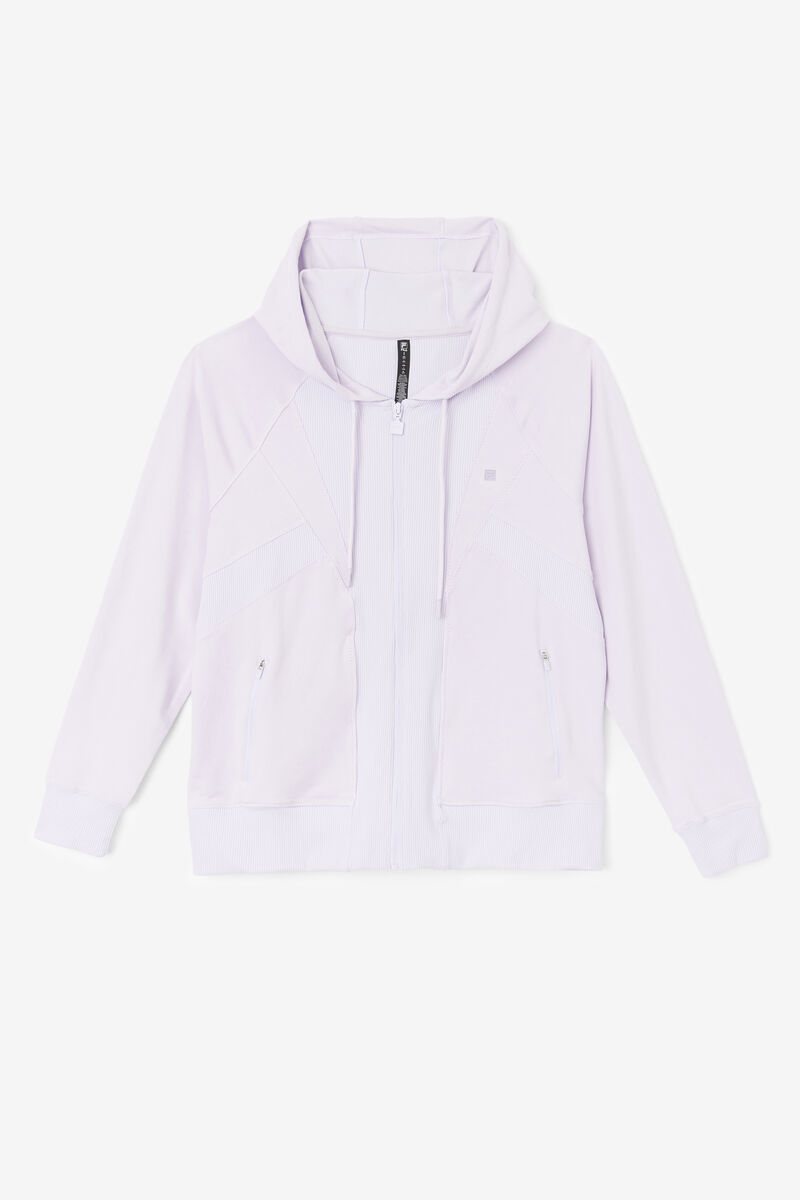 Fila Fi-lux Texture Full Zip Hoodie Lavender Blue | vvTxLMtL7qX