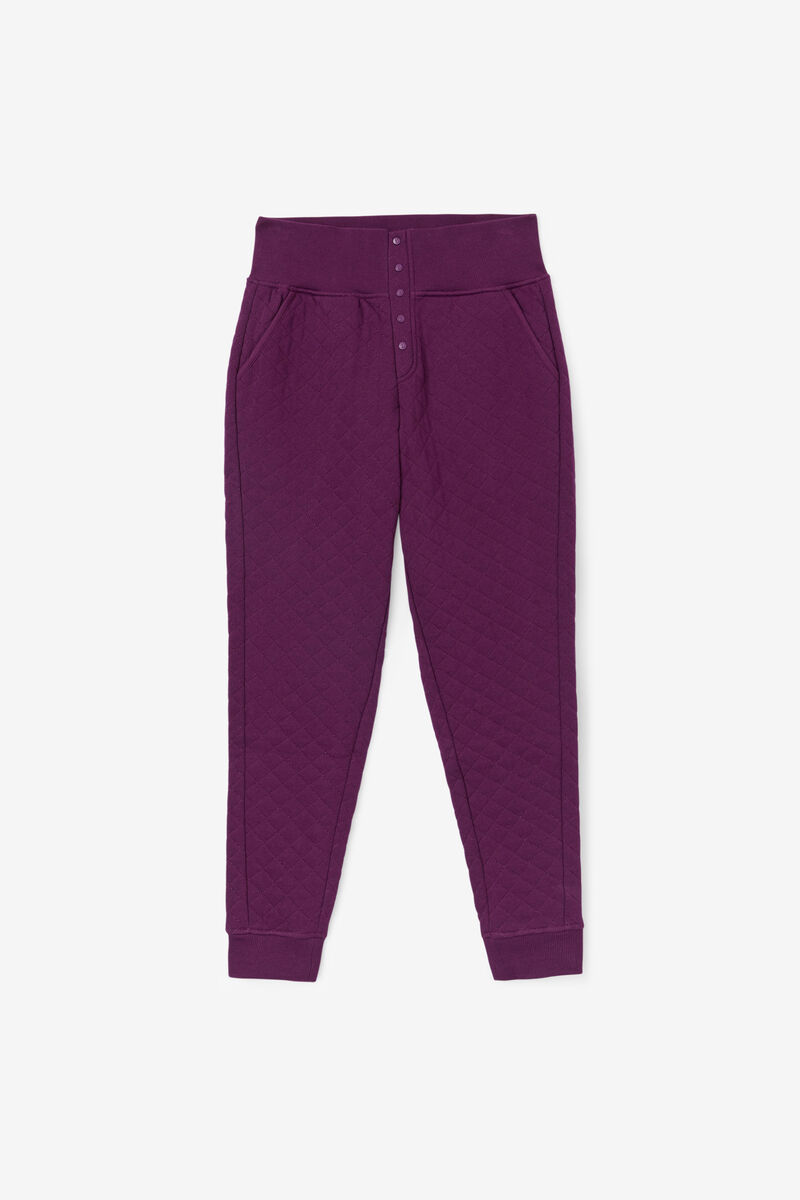 Fila Finley High Rise Quilted Jogger Rose Red | w8yW9DiTFdL