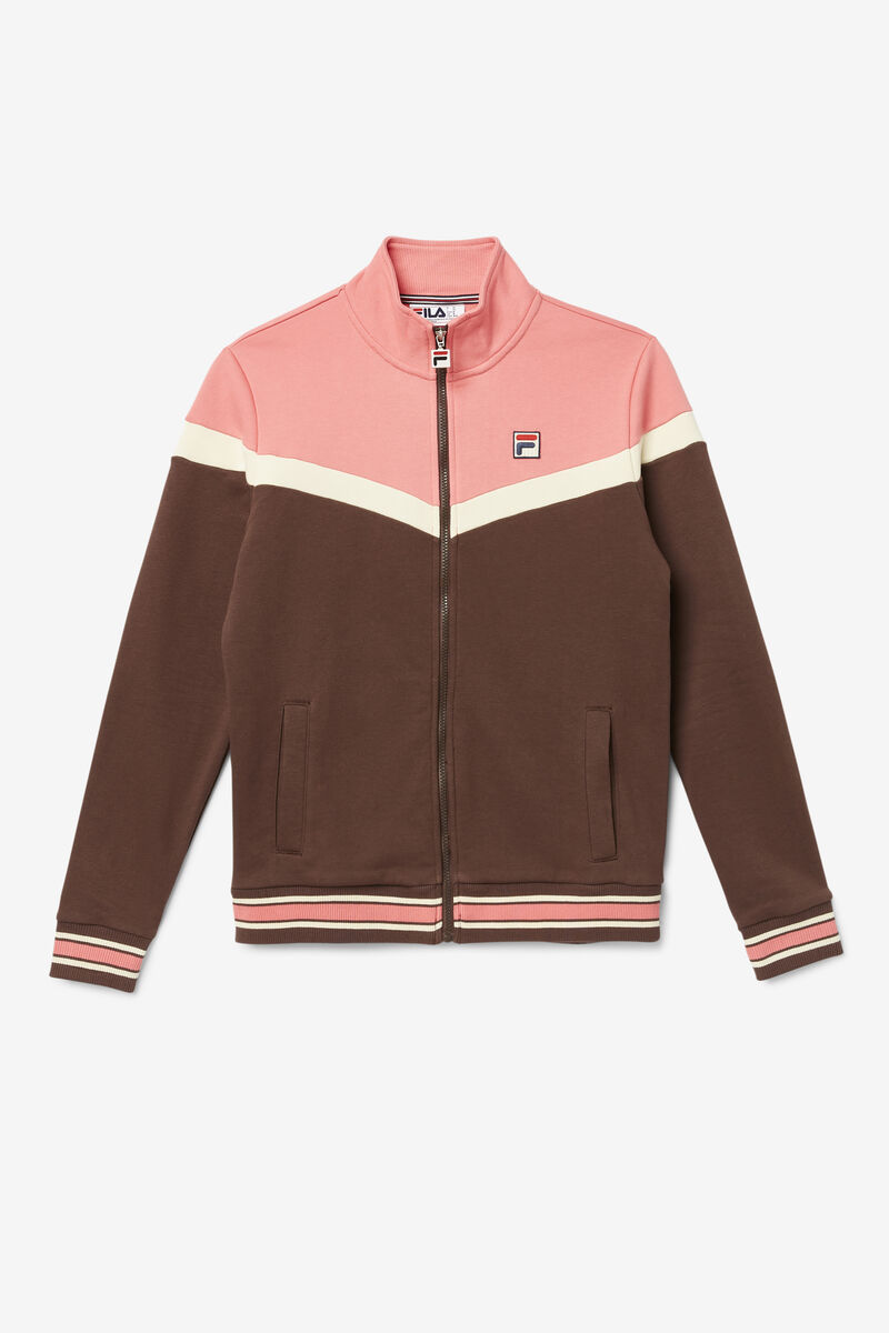 Fila Flint Track Jacket Brown / Pink | r8JIZcnskLJ