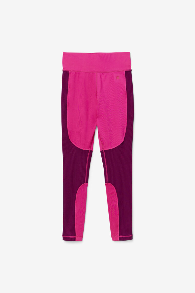 Fila Forza Textured Long Legging Light Pink / Purple | 9SM2hQ6QO6o