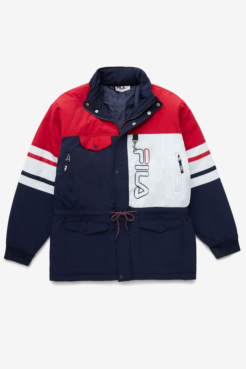 Fila Golia Parka Jacket Navy / Red / White | OCo1dbXxQ5N