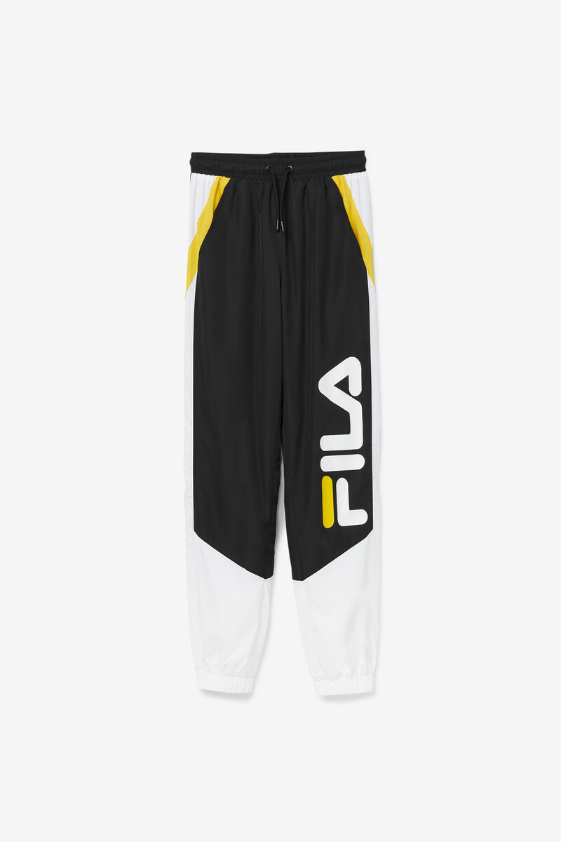 Fila Gustavo Pant Black / White / Yellow | Ar3JjWk2w8O