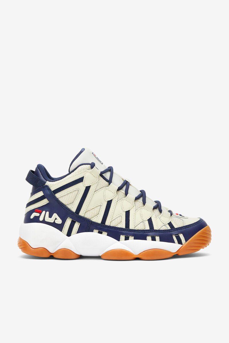 Fila Jerry Stackhouse Spaghetti Shoes | Fila Cream / White / Navy | ryAKRQcueMx