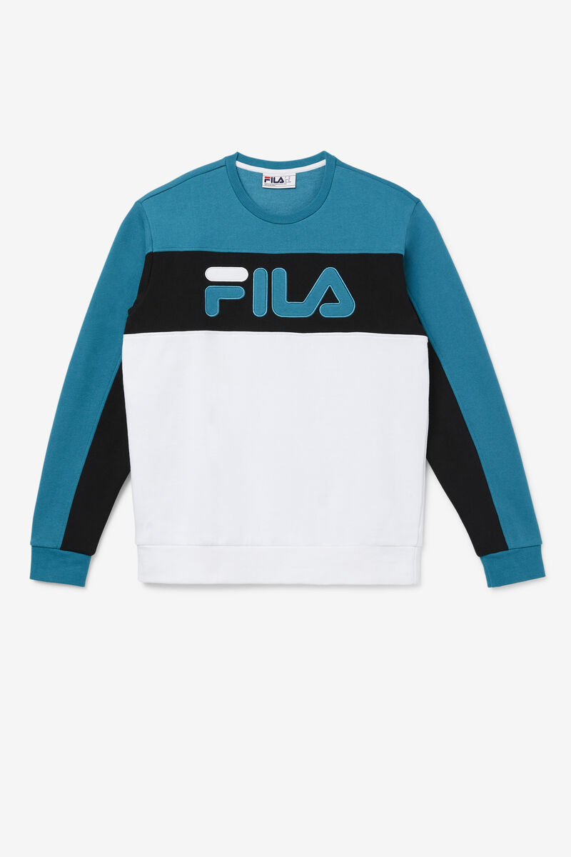 Fila Lesner Fleece Crew Blue / White / Black | xfInM2vWbx5