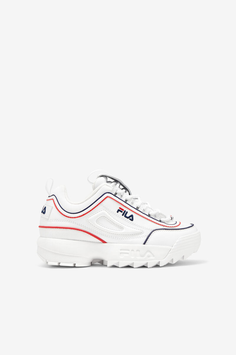 Fila Little Disruptor 2 Contrast Piping White / Navy / Red | 8TD94bnBnrr