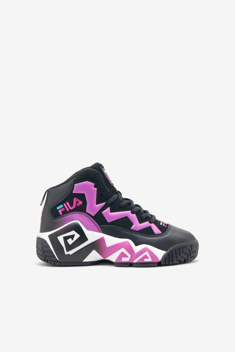 Fila Little Mb Black / Purple Green Flower / White | dHS9Femnfru