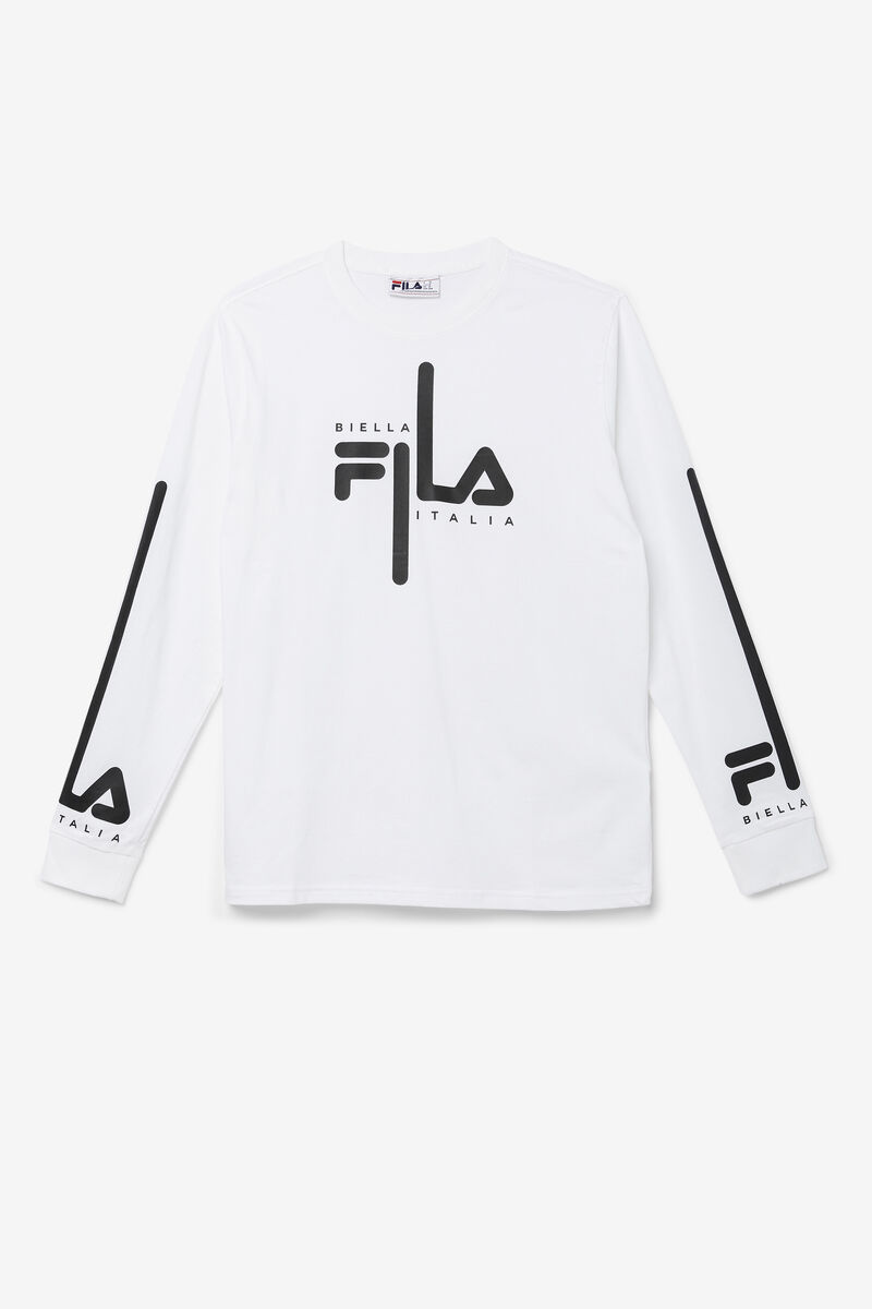 Fila Martino Long Sleeve White / Black | 2QsZjyEOki5