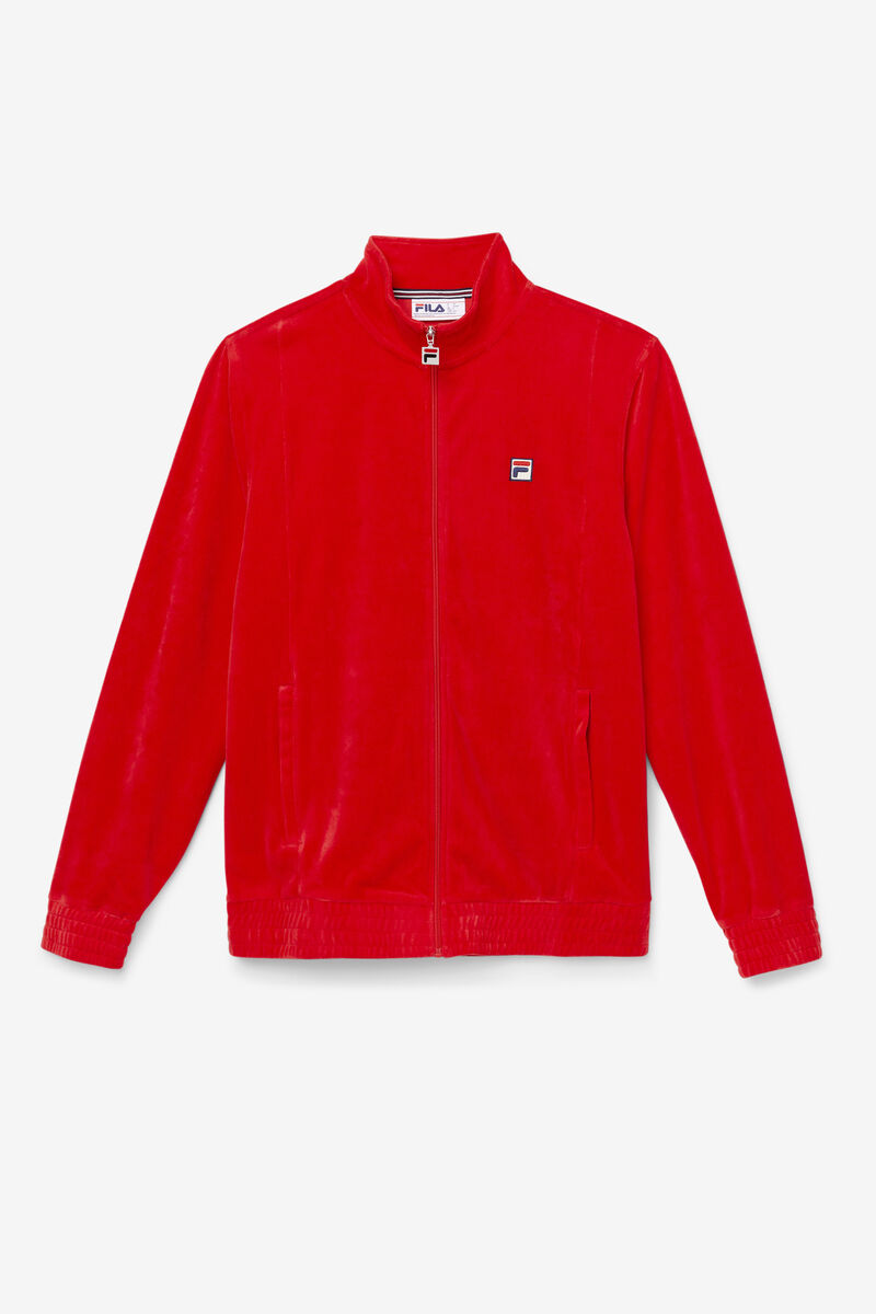 Fila O-fit Velour Jacket Red | kYq6KuFHAuu