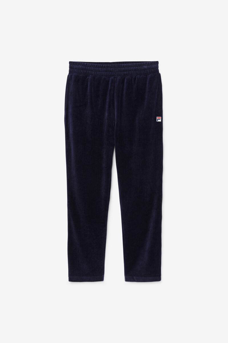 Fila O-fit Velour Pant Navy / Red | 5B3WzWtv5fN