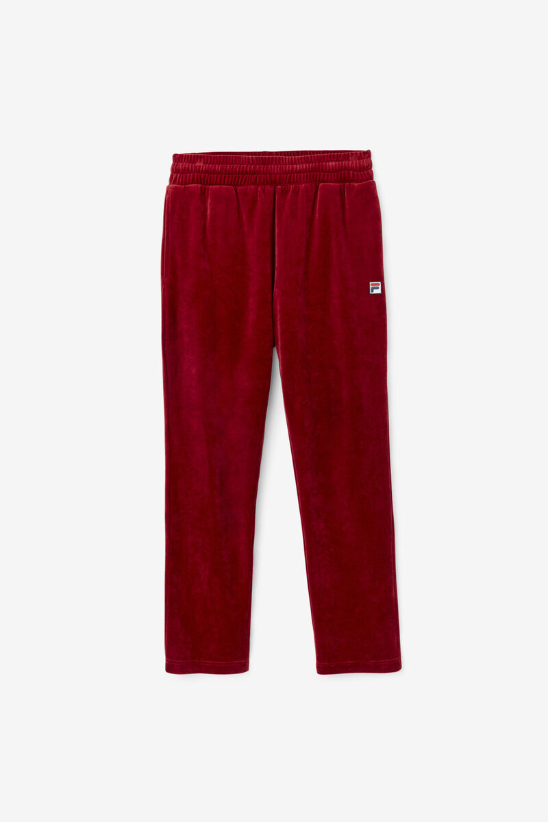 Fila O-fit Velour Pant Red | YfyjWu8OB2X