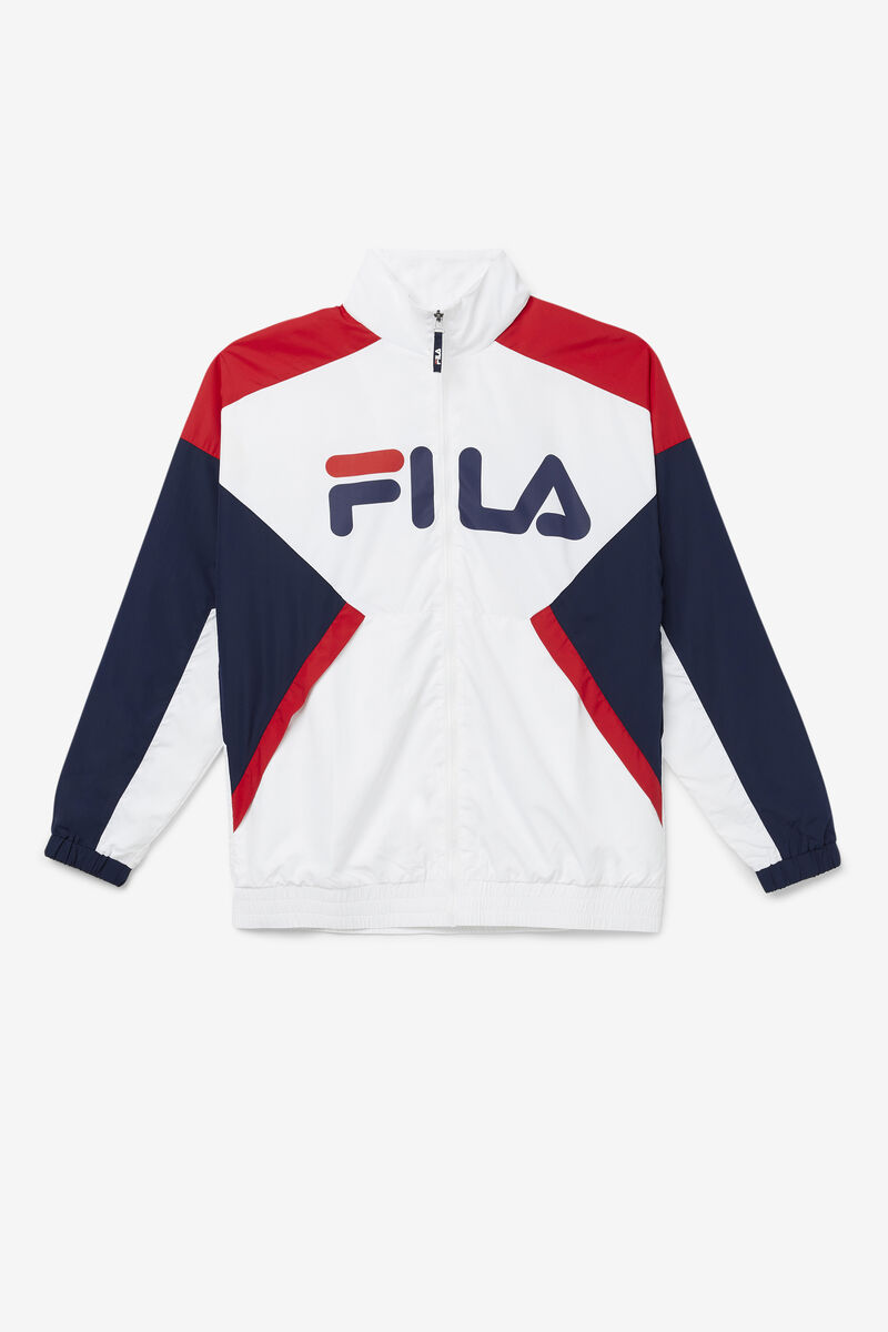 Fila Oliviero Wind Jacket White / Navy / Red | hCzHGo9KvKL