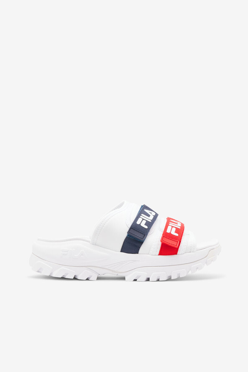 Fila Outdoor Slide White / Navy / Red | t9nAac78zXW