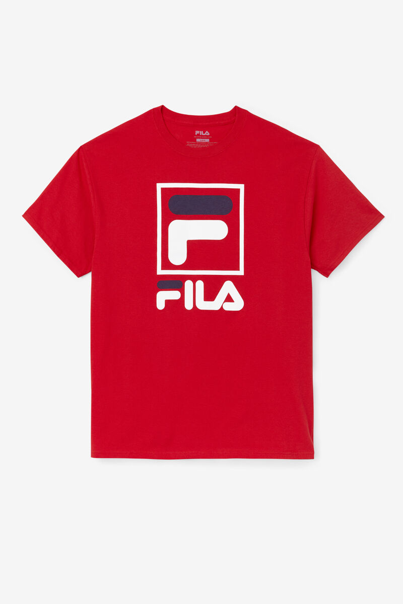 Fila Stacked Shirt Red / White / Navy | zvQ6EL2LNjf