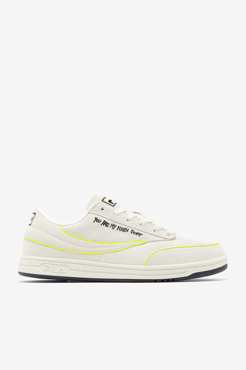 Fila Tennis 88 Premium X Msgm Designer Sneakers | Fila White / Black / Yellow | jCflfaGXbpl