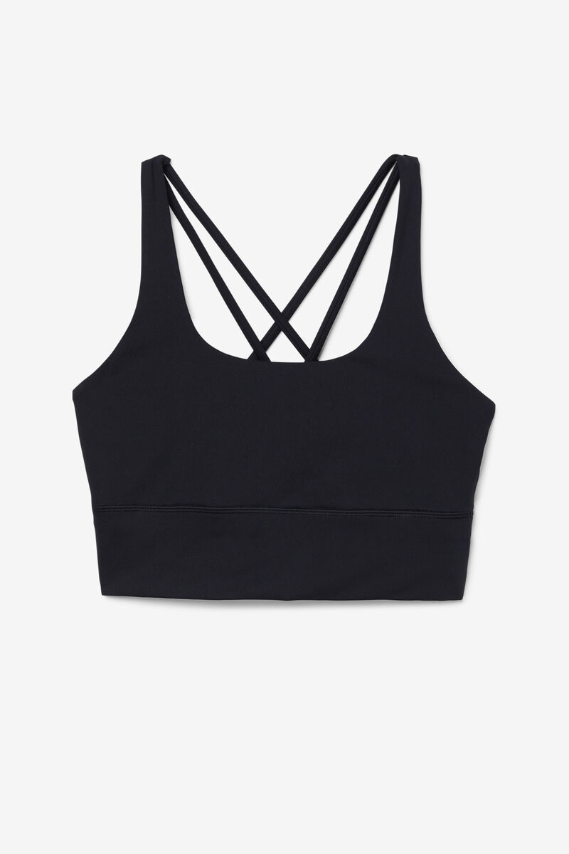 Fila Uplift Cross Back Bra Top Black | NzkVSfAwEJD