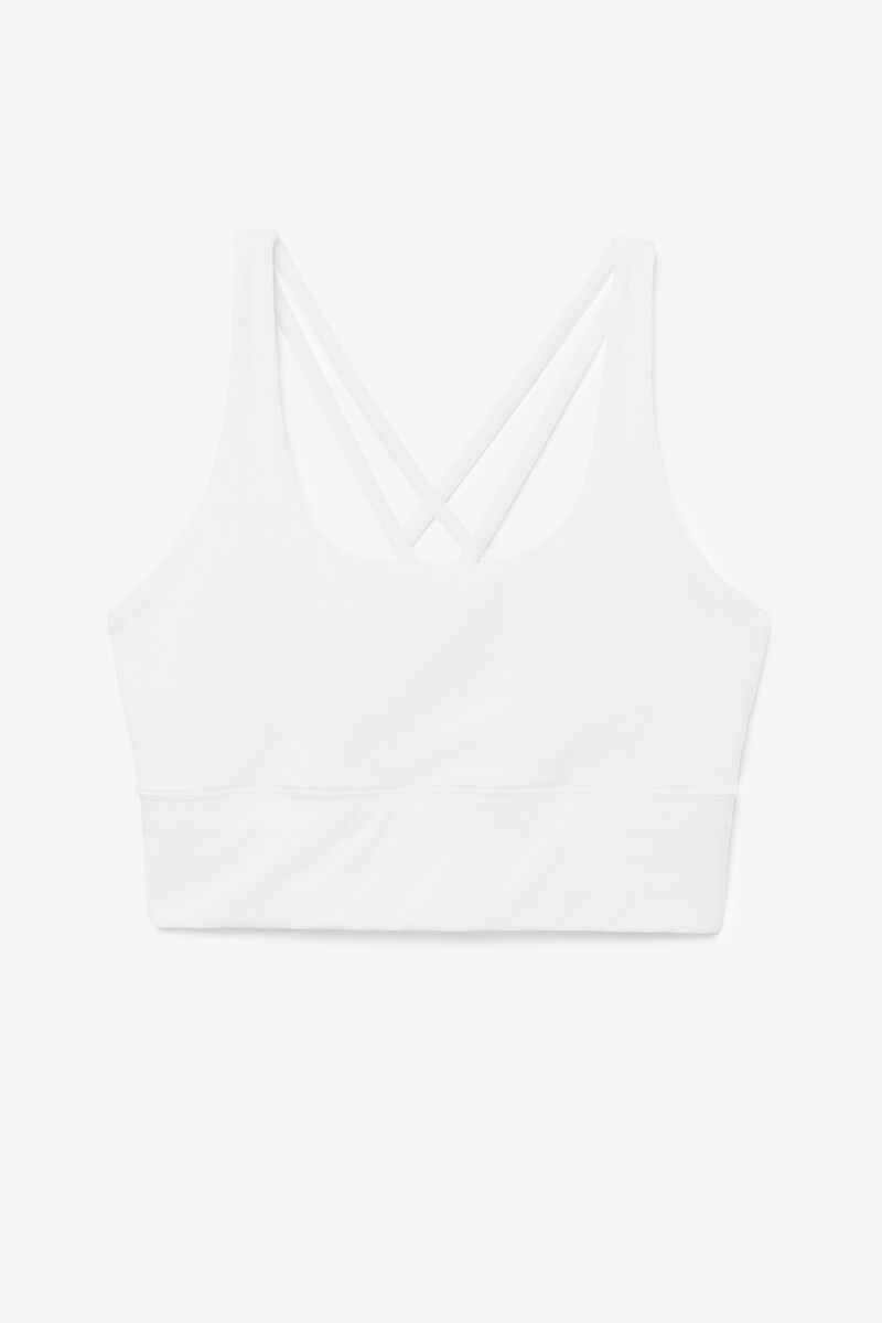 Fila Uplift Cross Back Bra Top White | 9tIFtGMOFoT