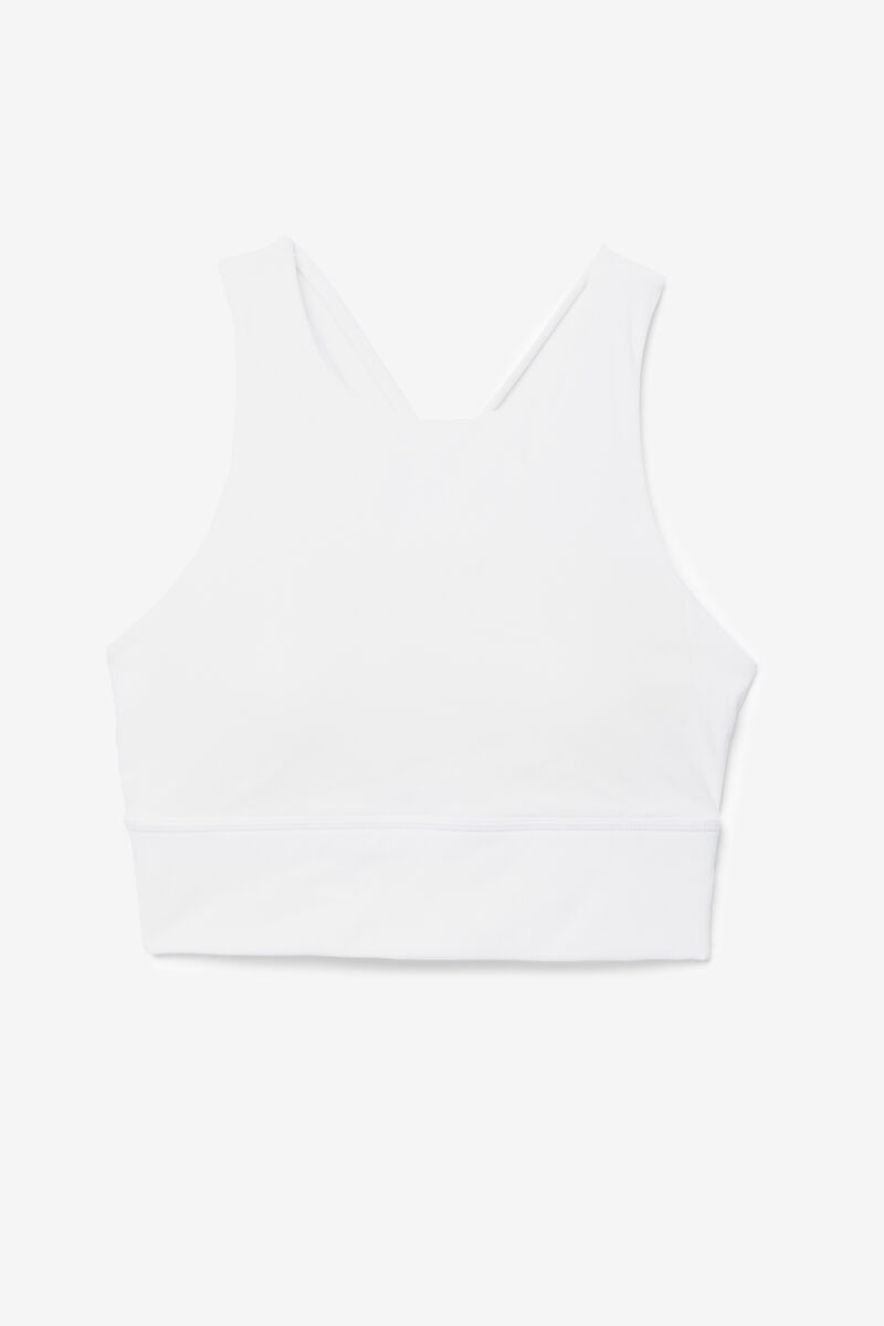 Fila Uplift High Neck Sports Bra White | qf8qPg8cicS