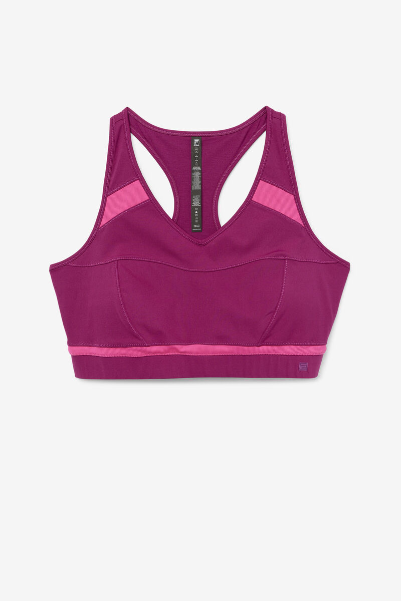 Fila Uplift Racerback Sports Bra Purple / Light Pink | lyiLpCGmP1H