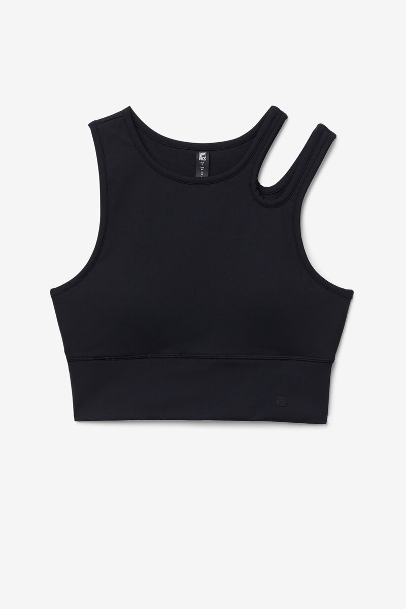 Fila Uplift Slice Crop Bra Top Black | 9ppCztSZbYc