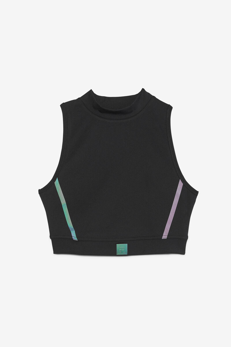 Fila Zola Crop Top Black | kqDFeAZJfQd