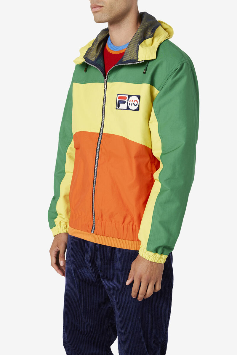 Fila 110 Performance Jacket Green / Yellow / Orange | YiqshIyj4ql