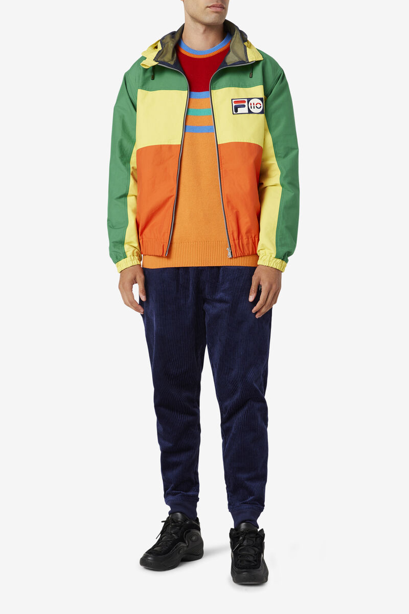 Fila 110 Performance Jacket Green / Yellow / Orange | YiqshIyj4ql