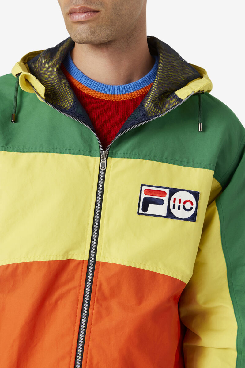 Fila 110 Performance Jacket Green / Yellow / Orange | YiqshIyj4ql