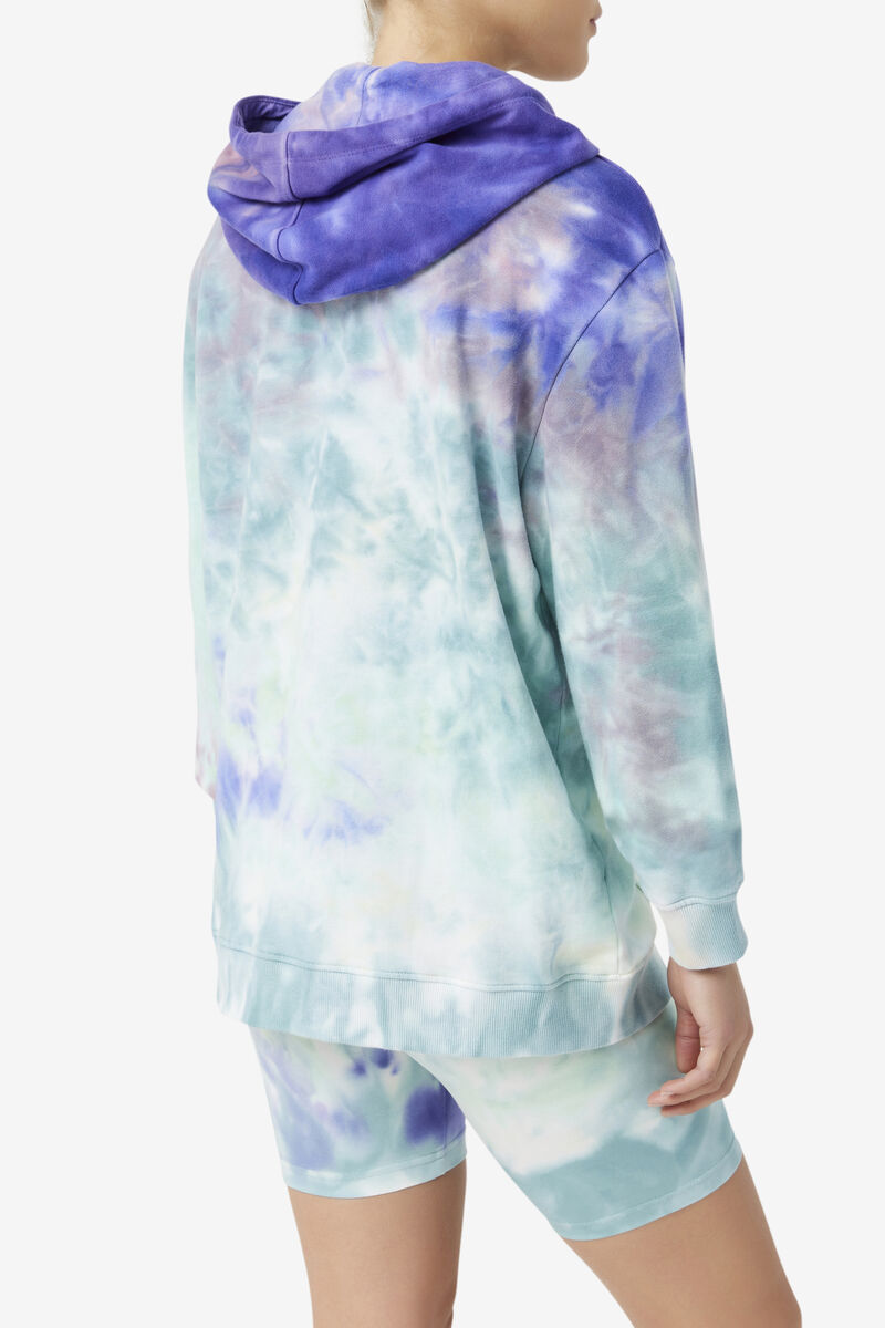 Fila Aerolynn Tie Dye Hoodie Blue | 9iSz9rSIvMY