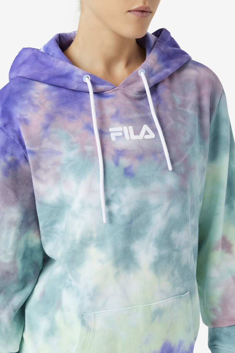 Fila Aerolynn Tie Dye Hoodie Blue | 9iSz9rSIvMY