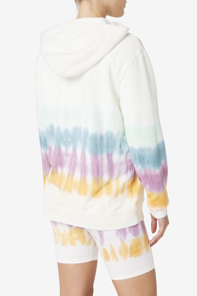 Fila Aerolynn Tie Dye Hoodie White | Y2N456ql7oH