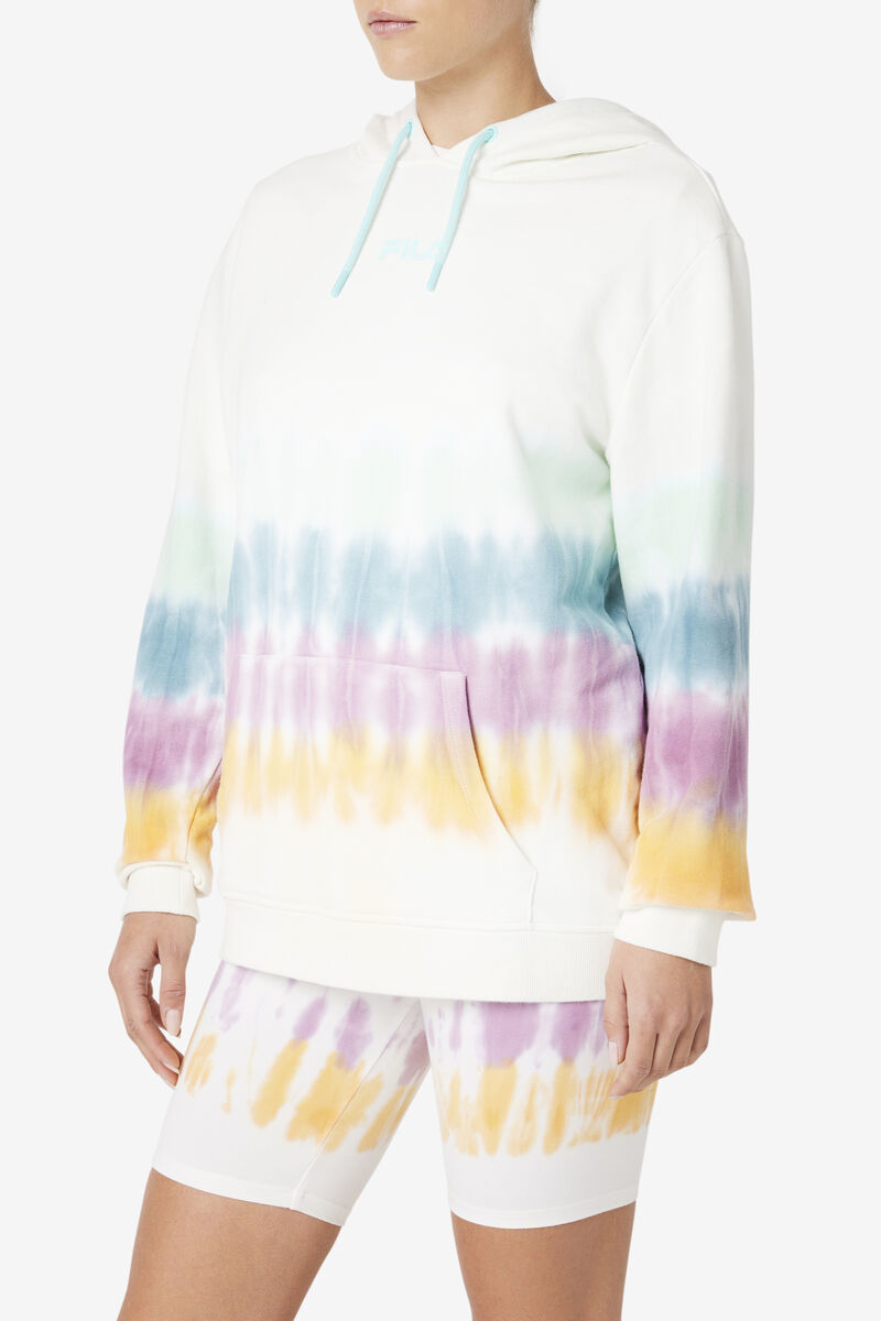 Fila Aerolynn Tie Dye Hoodie White | Y2N456ql7oH