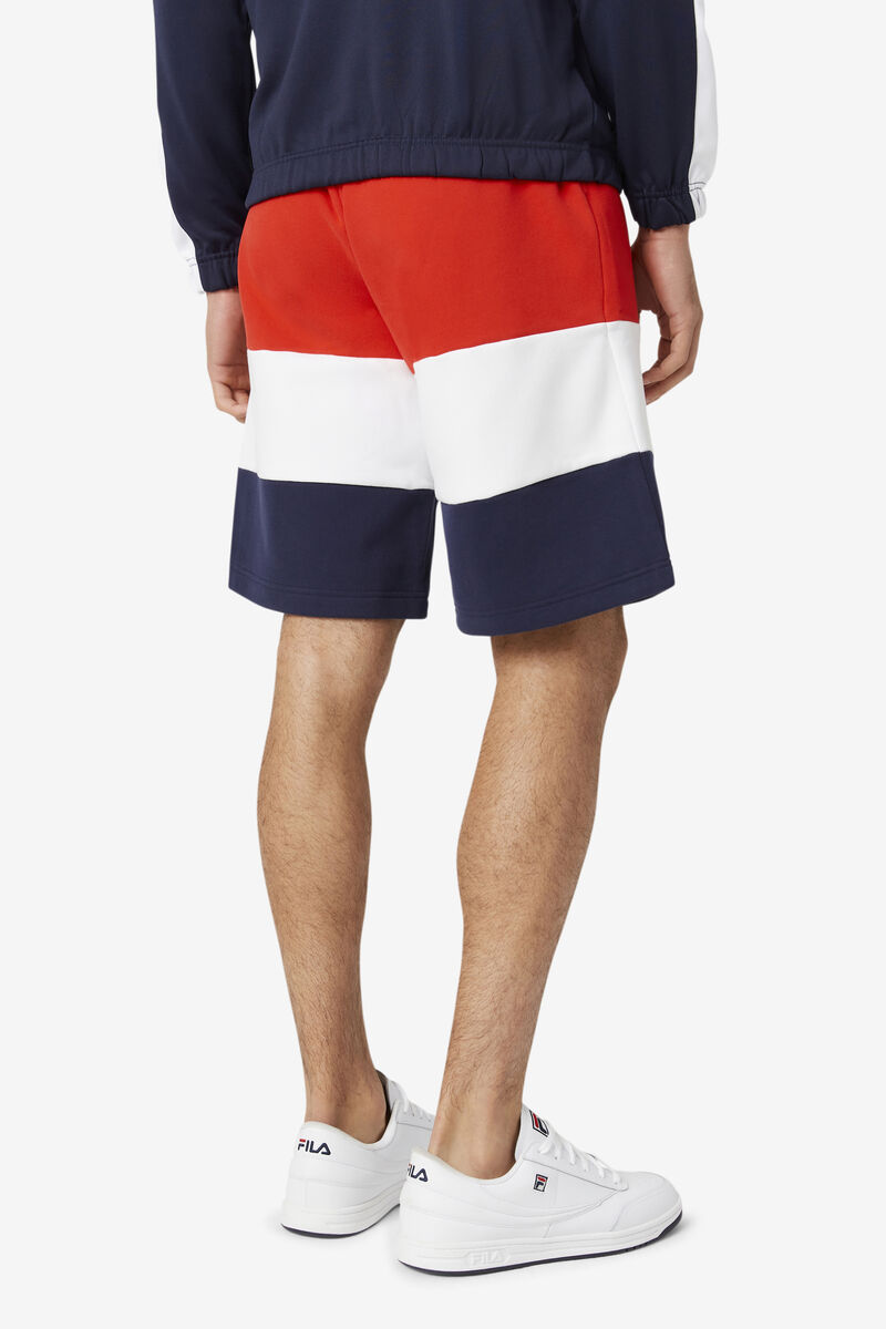 Fila Alanzo Short Red / White / Navy | Sfm6UM3YF2S