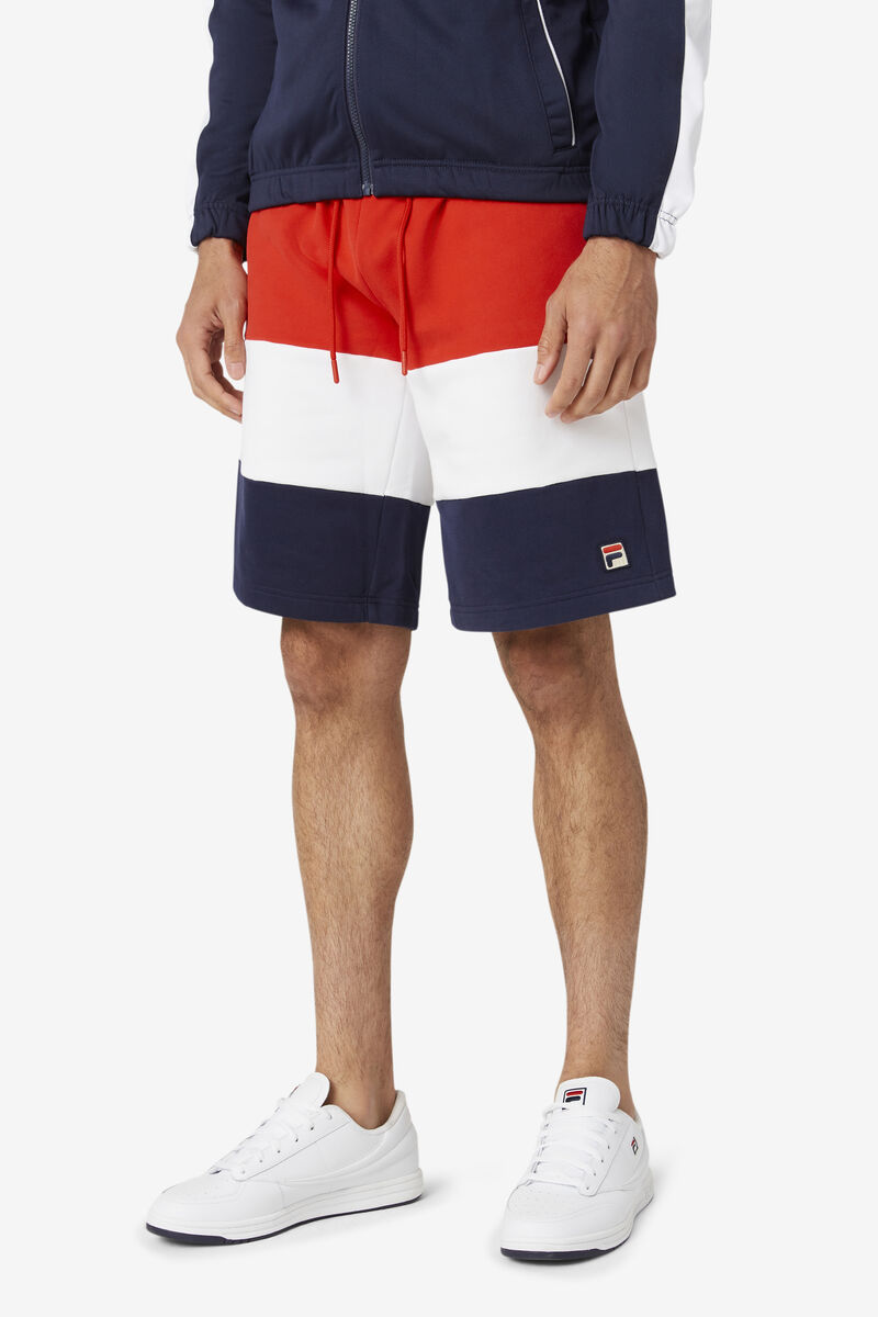 Fila Alanzo Short Red / White / Navy | Sfm6UM3YF2S