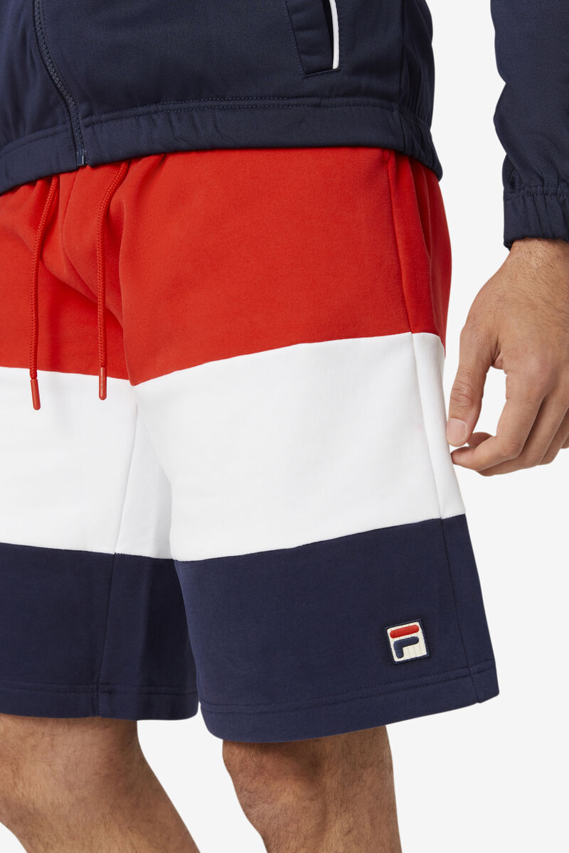 Fila Alanzo Short Red / White / Navy | Sfm6UM3YF2S