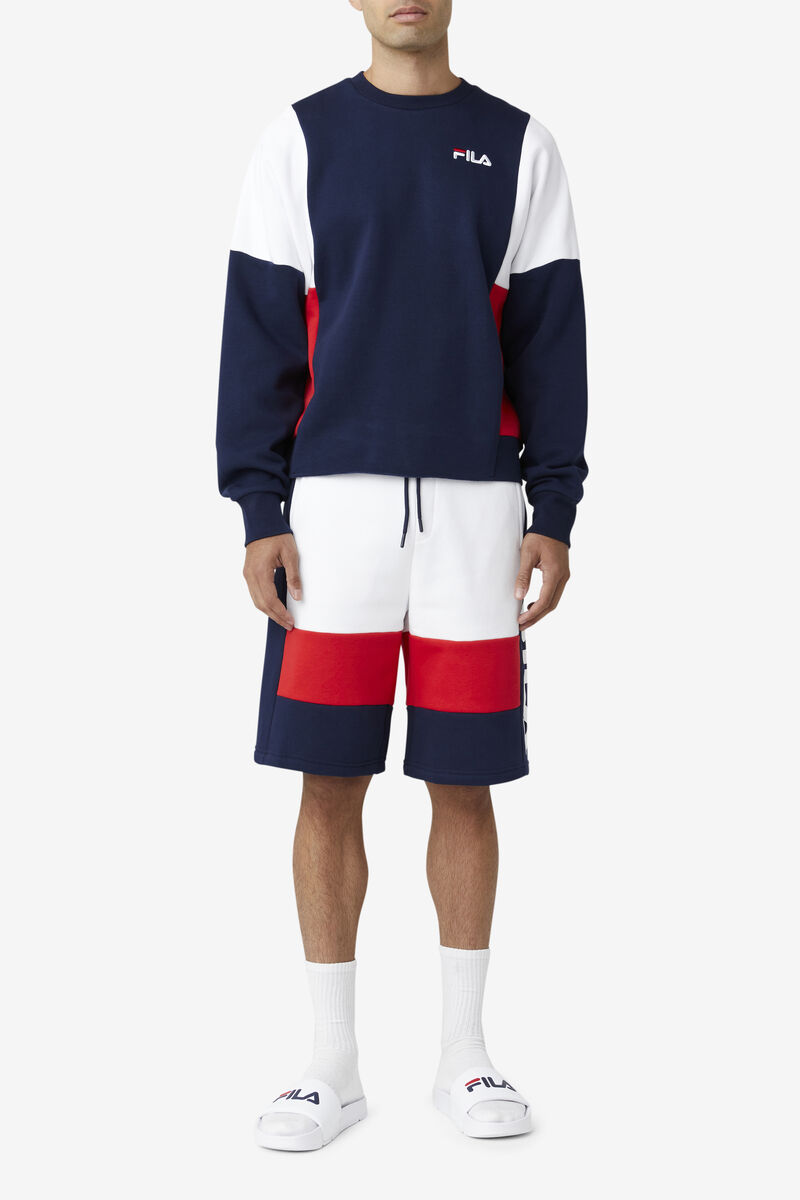 Fila Ansel Short Navy / White / Red | QAHDcn2Prrl