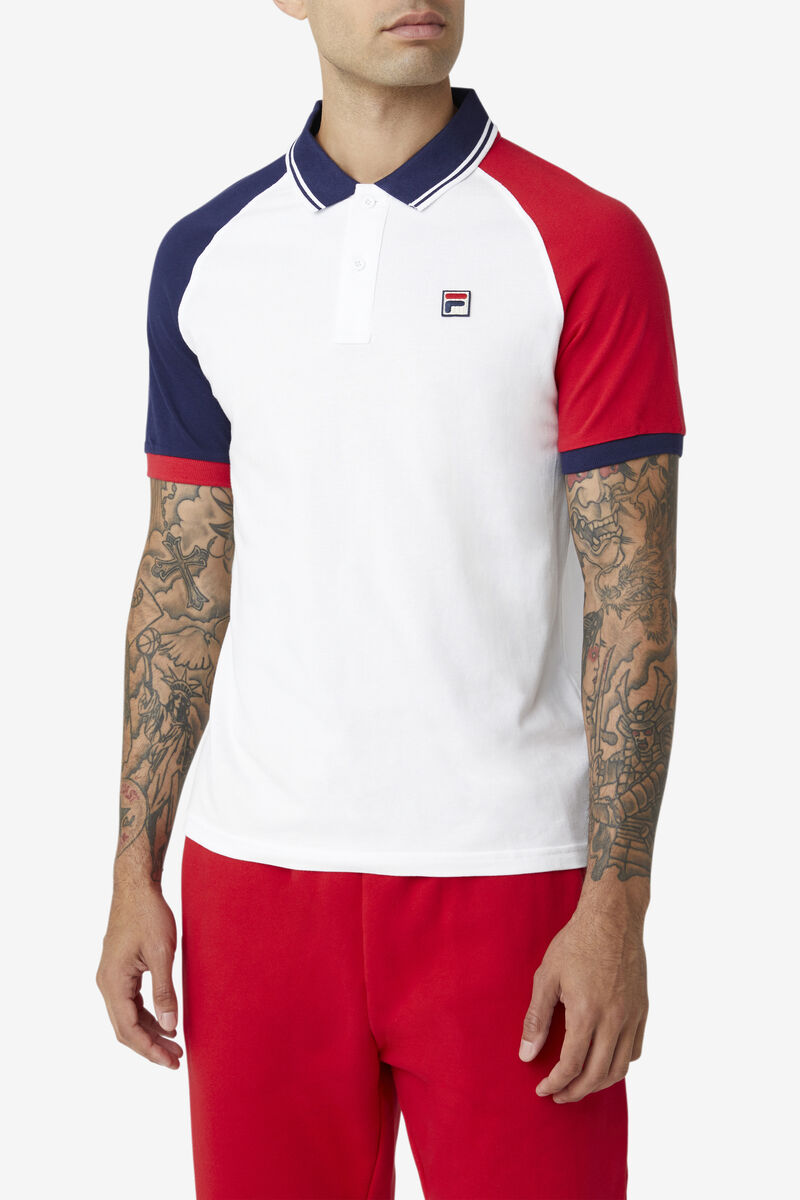 Fila Apollo Polo White / Navy / Red | bL89P7oVyPq