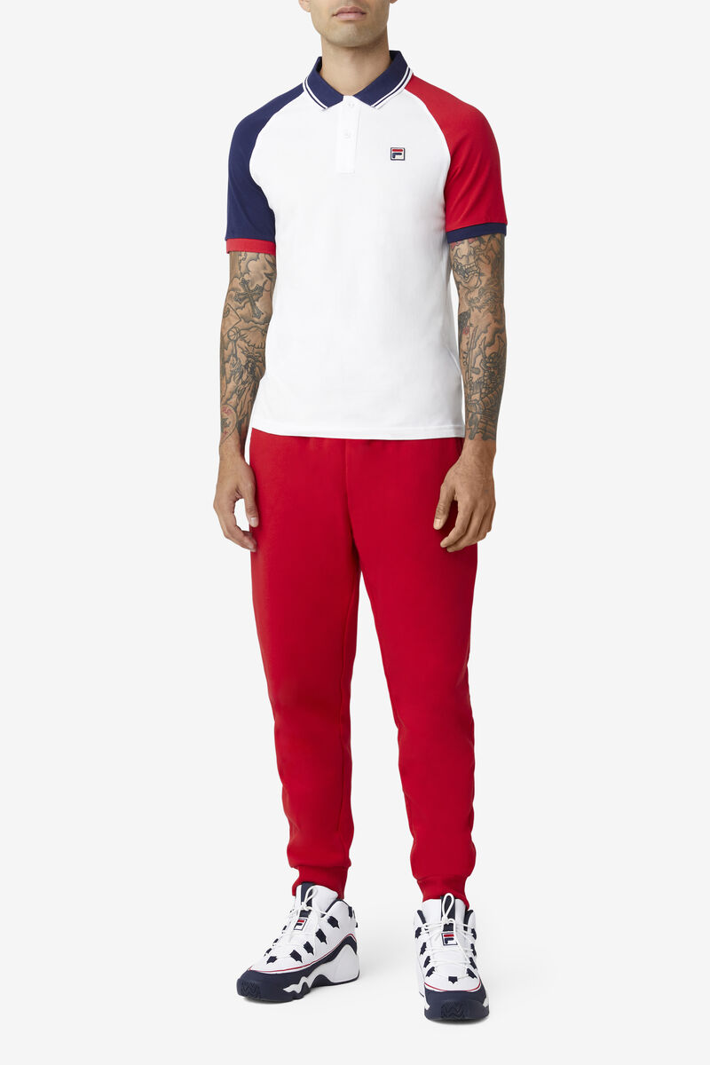 Fila Apollo Polo White / Navy / Red | bL89P7oVyPq