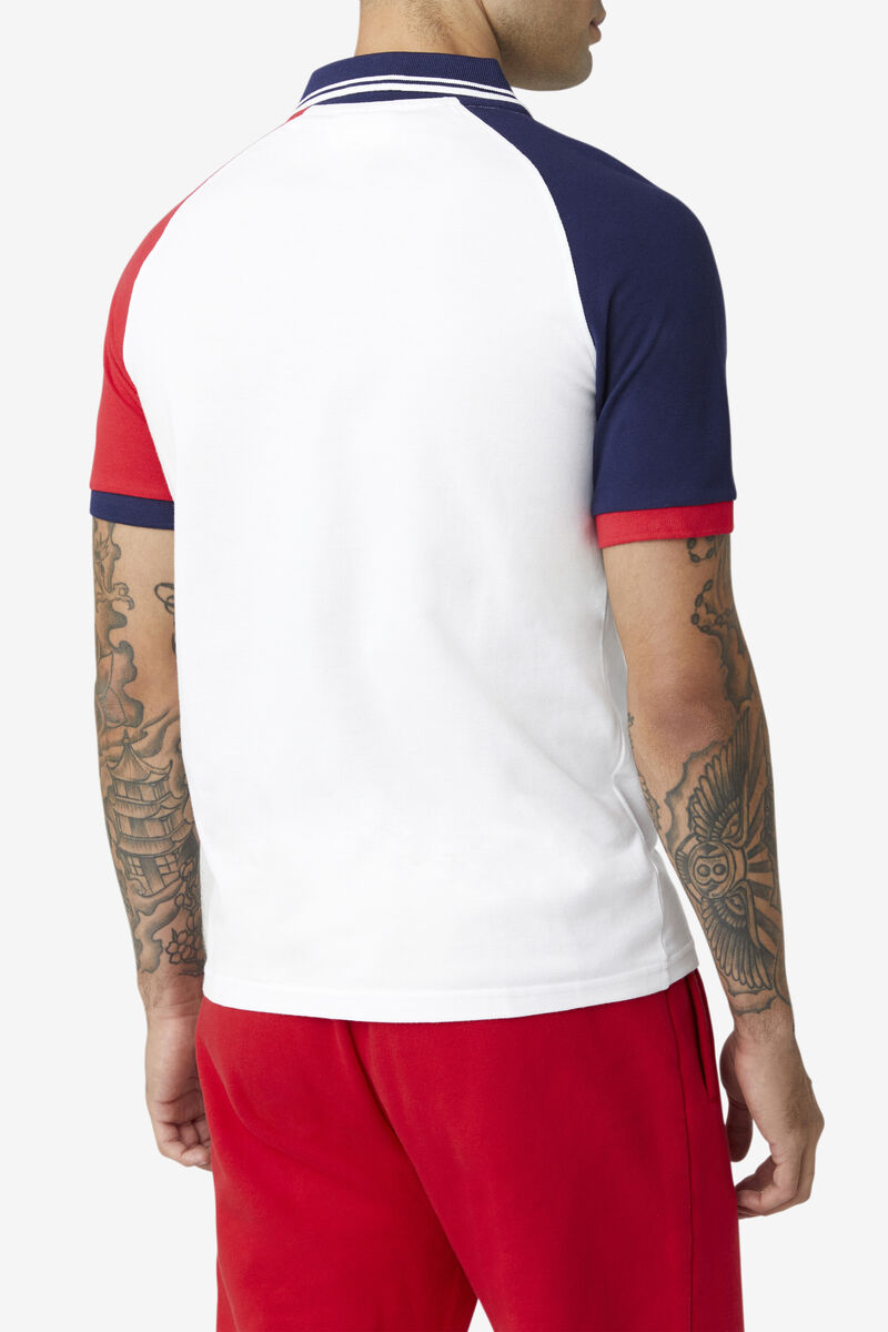 Fila Apollo Polo White / Navy / Red | bL89P7oVyPq