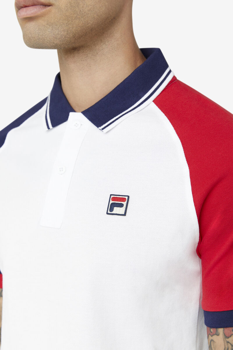 Fila Apollo Polo White / Navy / Red | bL89P7oVyPq