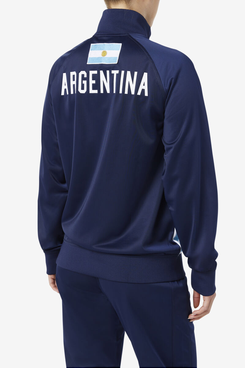 Fila Argentina Track Jacket Navy / White | VIgz6ulajDv