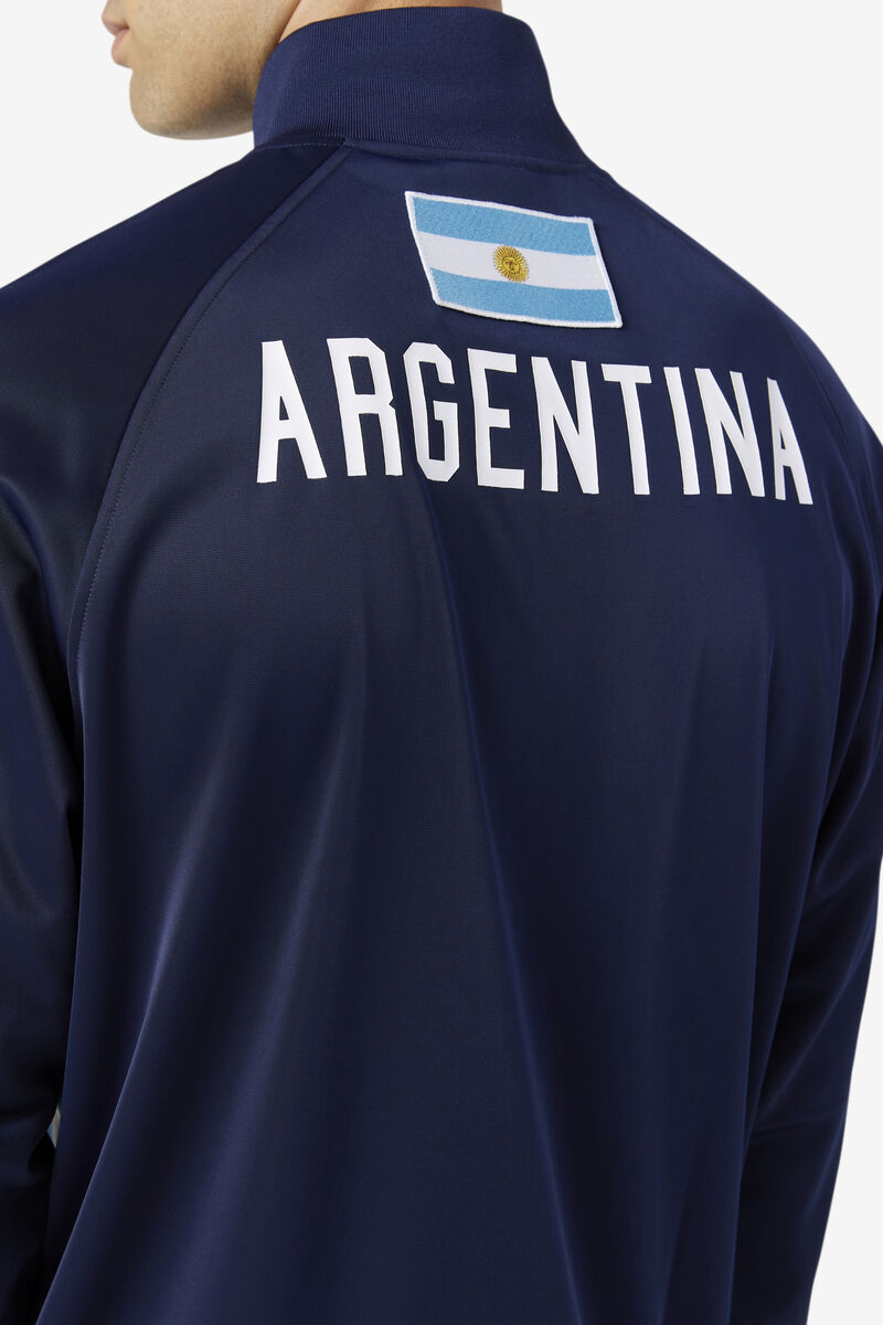 Fila Argentina Track Jacket Navy / White | qsUlFNvGUta